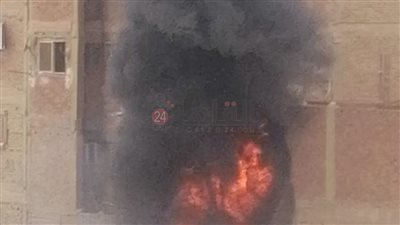 اللقطات الأولى من حريق نشب بمركز شباب الأندلس في المرج | صور وفيديو