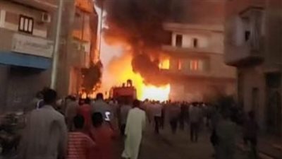 حريق هائل في طرمبة بنزين بقرية بوهة شطانوف بالمنوفية.. ومحاولات للسيطرة