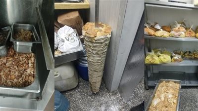 ضبط 738 كيلو دواجن وشاورما وكفتة فاسدة بمحل مأكولات شهير في الساحل