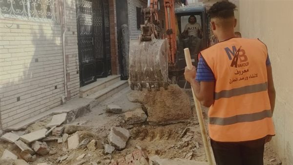 بدء رصف شوارع المعمورة