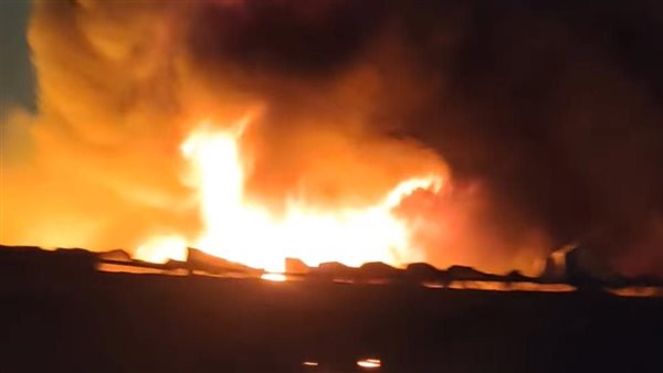 حريق بمصنع أحذية