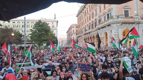 جانب من المظاهرات