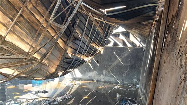 حريق مصنع أحذية بالمرج