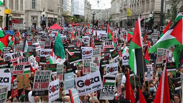 احتجاجات لندن لدعم