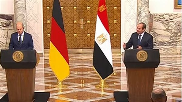 السيسي ولمستشار الألماني
