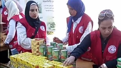 ساعة لغزة.. الهلال الأحمر ببورسعيد يُجهز تبرعات عينية من المنتجات الغذائية للفلسطينيين | بث مباشر