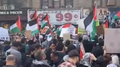 مصريون وعرب يشاركون في مظاهرات بأمريكا للتضامن مع الشعب الفلسطيني | بث مباشر