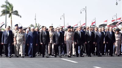 الرئيس السيسي يتقدم الجنازة العسكرية للواء محمد أمين