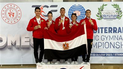 وزير الرياضة يهنئ ناشئي الجمباز بعد حصد 11 ميدالية ببطولة البحر المتوسط