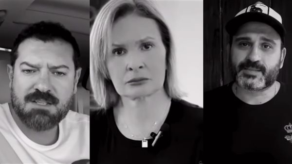 أكرم حسني ويسرا وعمرو