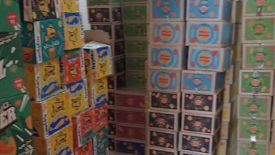 ضبط 7 آلاف عبوة شيبسي ووندوز منتهية الصلاحية داخل مخزن مواد غذائية بطنطا 