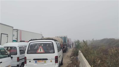 الشبورة المائية تغطي كافة الطرق في محافظة البحيرة