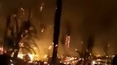 السيطرة على حريق نشب في أرض زراعية بقرية غرب أسوان 