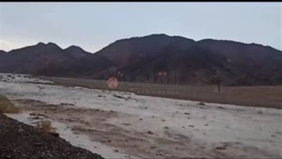 سيول تضرب طريق مرسى علم والشلاتين في الكيلو 82| صور وفيديو