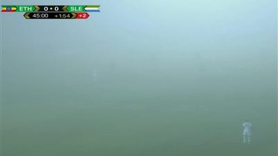 الضباب يؤجل انطلاق الشوط الثاني لمباراة إثيوبيا وسيراليون بتصفيات كأس العالم 2026