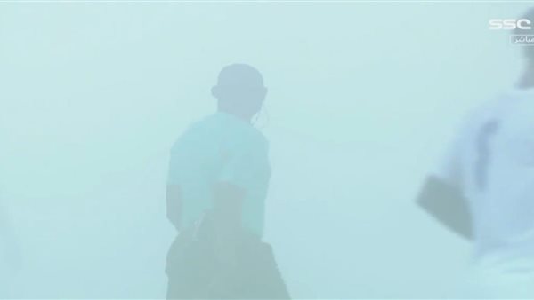 الضباب في ملعب مباراة