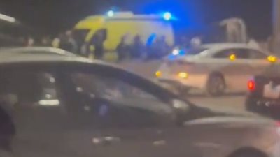 تصادم سيارتين على طريق محور 26 يوليو