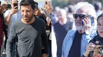 حمادة هلال وإياد نصار وسامح الصريطي يشاركون في جنازة طارق عبد العزيز 