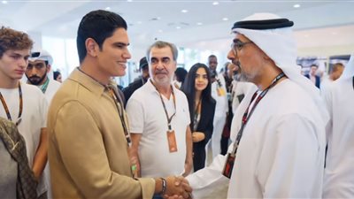 أبو هشيمة يلتقي ولي عهد أبو ظبي على هامش فعاليات سباق فورمولا 1