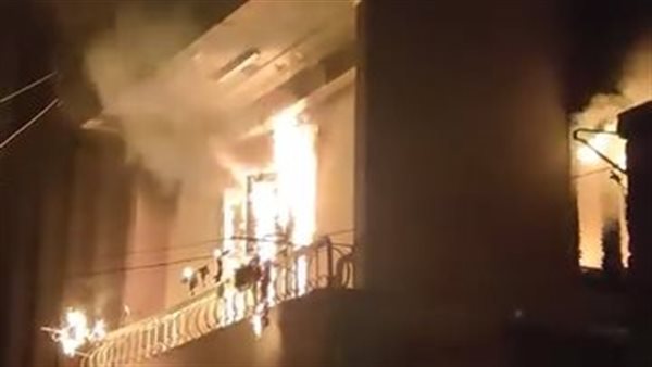 حريق هائل في شقة