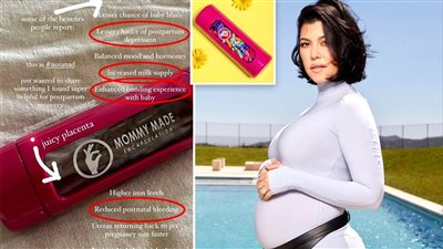 بسبب ترويجها لمكملات غذائية مصنوعة من المشيمة.. خبراء الصحة ينتقدون كورتني كارداشيان