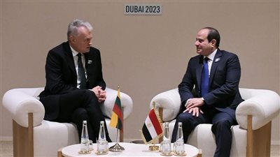 الرئيس السيسي يلتقي نظيره الليتواني على هامش أعمال Cop28 