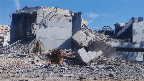 أنقاض مركز رشاد الشوا