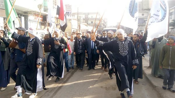 صور للمسيرة بالمنيا