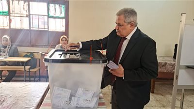 رئيس القابضة للمياه يدلي بصوته في الانتخابات الرئاسية 2024