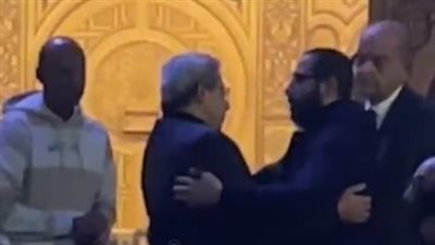 شيرين والإعلامي محمود سعد يقدمون واجب العزاء في شقيق أحمد حلمي