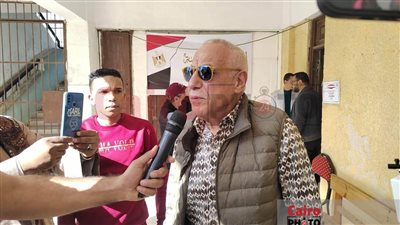 حسين لبيب رئيس الزمالك يدلي بصوته في الانتخابات الرئاسية 2024 