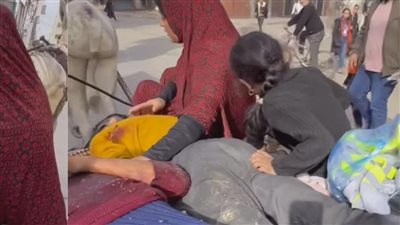 أحدهما شهيد.. أم فلسطينية شجاعة تنقل صغارها للمستشفى على عربة كارو