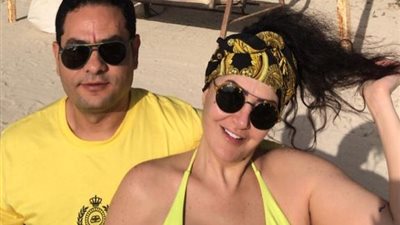 أول ظهور لغادة عبد الرازق وزوجها هيثم زنتيا من شهر العسل (صور وفيديو)