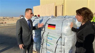 ألمانيا بعد تسليم المساعدات بالعريش: ملتزمون بتخفيف المعاناة عن سكان غزة