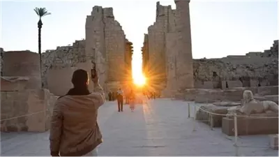  الشمس تتعامد على معابد الكرنك اليوم الخميس 21 ديسمبر