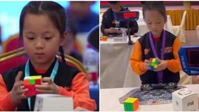 طفلة 6 سنوات تصبح أول أنثى تحل مكعب روبيك في أقل من 6 ثواني