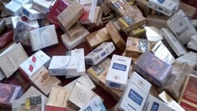 ضبط 13 ألف علبة سجائر مجهولة المصدر في كفر الشيخ