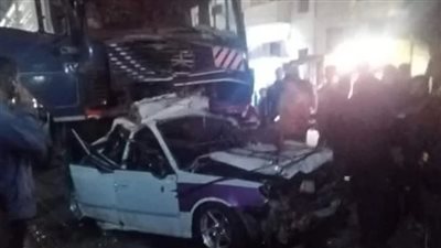مصرع شاب في حادث تصادم سيارتين بالقاهرة