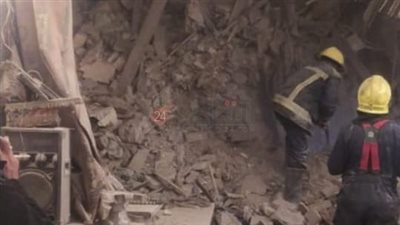 انهيار عقار مكون من 3 طوابق في حدائق الزيتون | صور