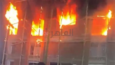 حريق يلتهم مخزن خشب بالمرج | صور 