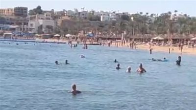 تزامنًا مع احتفالات العام الجديد.. إقبال كبير من السياح على شواطئ شرم الشيخ | بث مباشر 