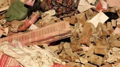 انهيار أجزاء من عقار بسبب انفجار أنبوبة في عين شمس