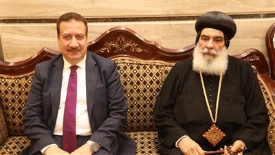 محافظ المنوفية يقدم التهاني للأنبا بنيامين بمناسبة عيد الميلاد المجيد