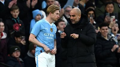 جوارديولا: كيفين دي بروين لا يستطيع اللعب 90 دقيقة حاليا.. ولا أريد الضغط عليه