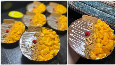 طريقة عمل المدلعة بالمانجو في علب زي المحلات.. كمية وفيرة بمكونات قليلة