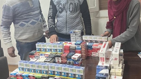 جانب من مضبوطات السجائر