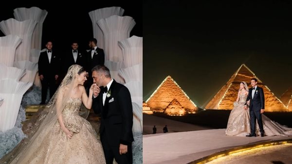 حفل زفاف أمام الإهرامات