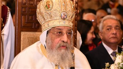 البابا تواضروس الثاني يصلي قداس عيد الغطاس بالكاتدرائية المرقسية بالإسكندرية