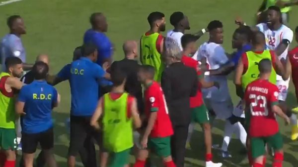 اشتباكات مباراة المغرب
