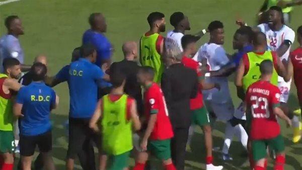 اشتباكات مباراة المغرب